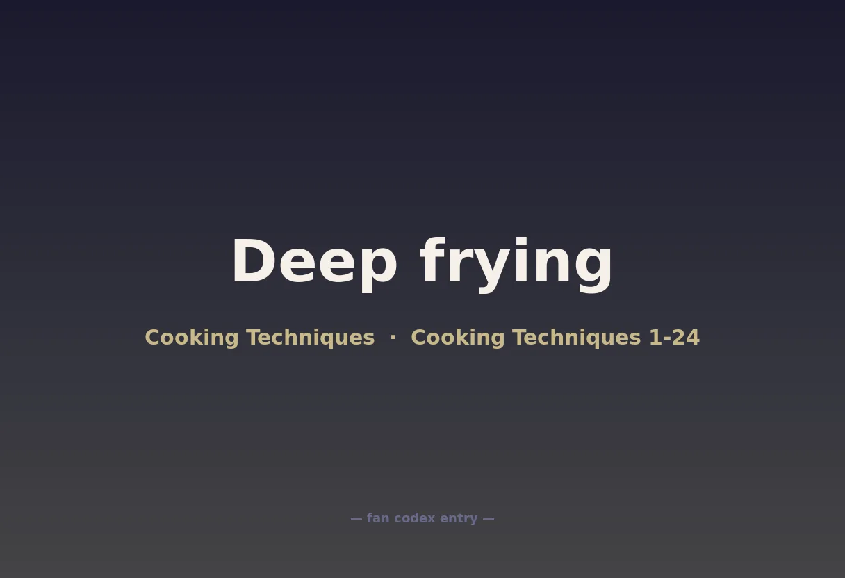 Deep frying