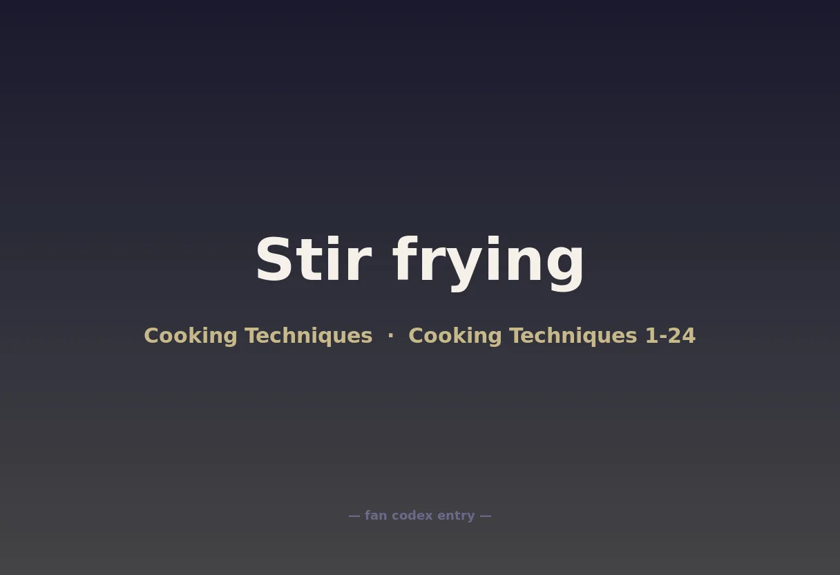 Stir frying